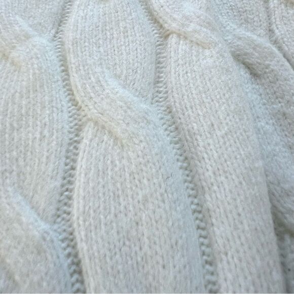 1. State Cable Knit Ivory Mock Neck Midi Long Sleeve Knit Sweater Dress - L - Picture 16 of 16